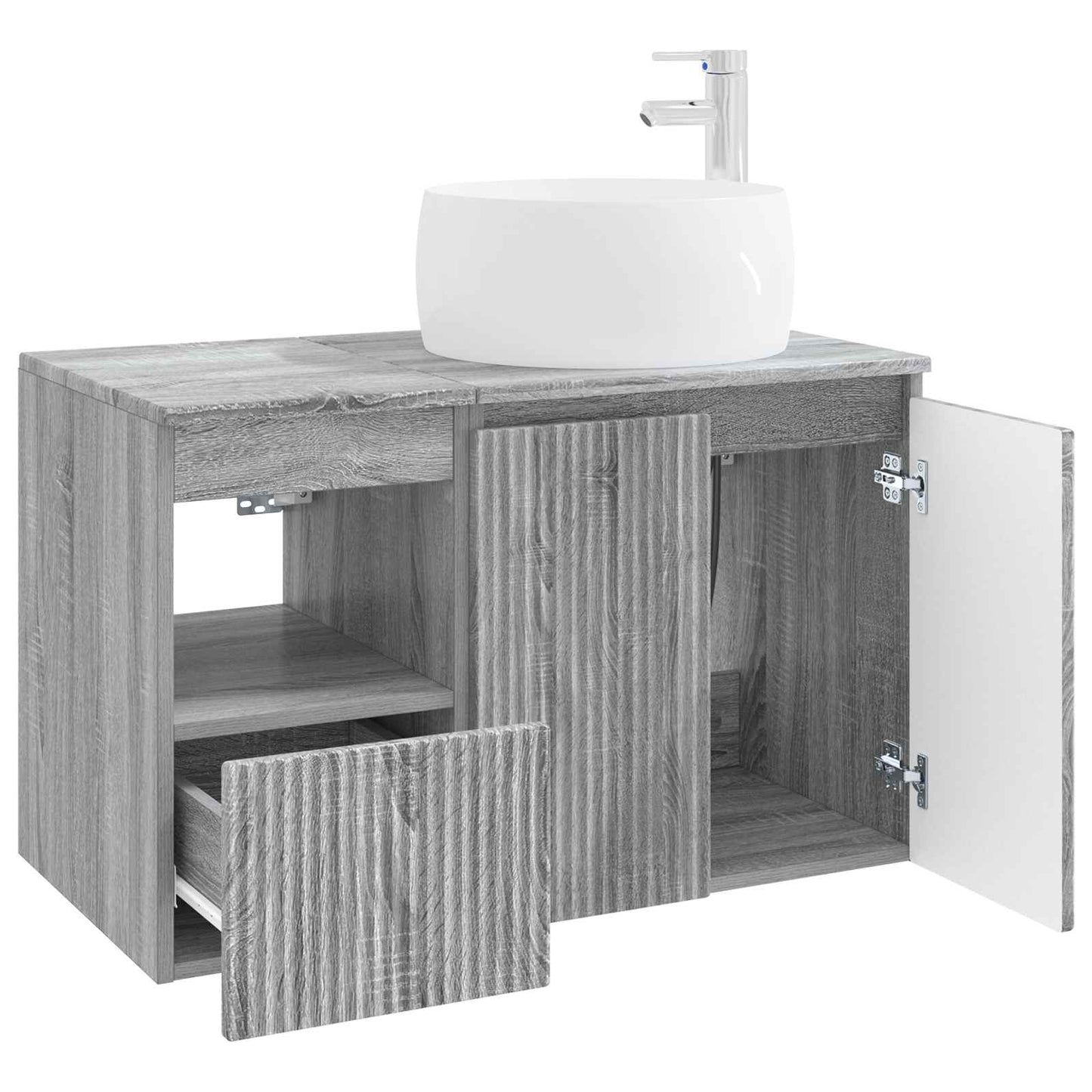 Bathroom Furniture Set 2 pcs Grey Sonoma Engineered Wood