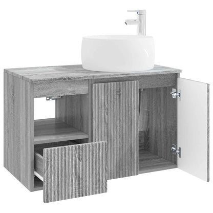 Bathroom Furniture Set 2 pcs Grey Sonoma Engineered Wood
