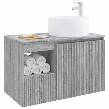 Bathroom Furniture Set 2 pcs Grey Sonoma Engineered Wood