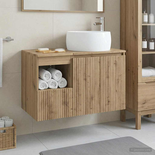 Bathroom Furniture Set 2 pcs Artisan Oak Engineered Wood