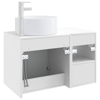 Bathroom Furniture Set 2 pcs White Engineered Wood