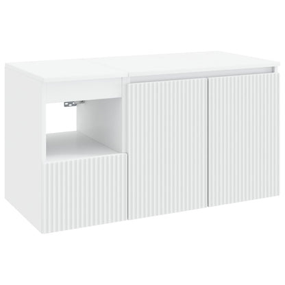 Bathroom Furniture Set 2 pcs White Engineered Wood