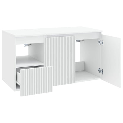 Bathroom Furniture Set 2 pcs White Engineered Wood