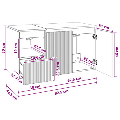 Bathroom Furniture Set 2 pcs White Engineered Wood