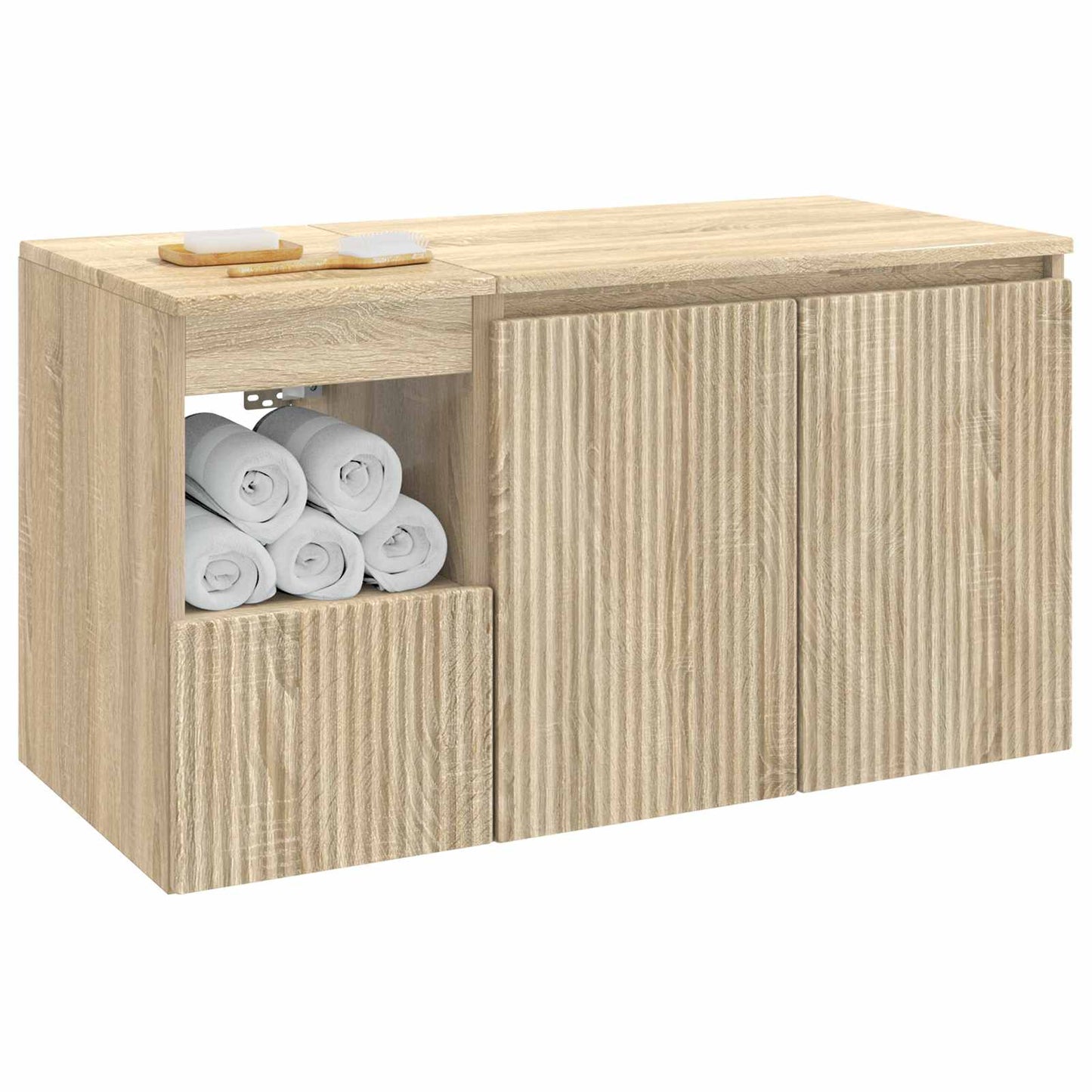 Bathroom Furniture Set 2 pcs Sonoma Oak Engineered Wood