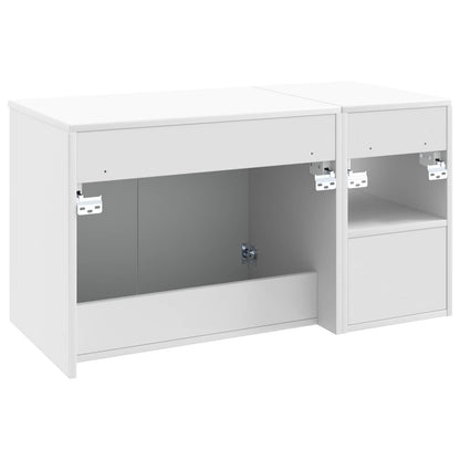 Bathroom Furniture Set 2 pcs High Gloss White Engineered Wood