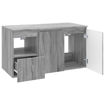 Bathroom Furniture Set 2 pcs Grey Sonoma Engineered Wood