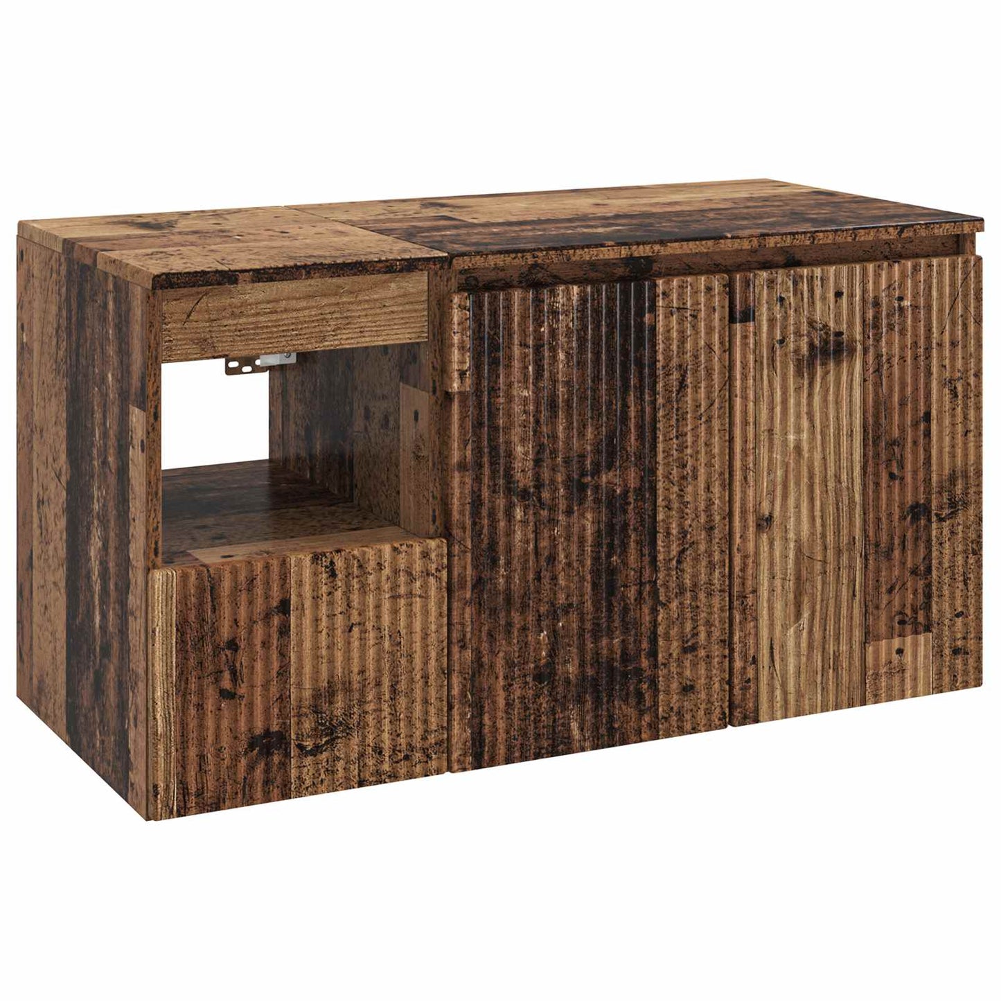 Bathroom Furniture Set 2 pcs Old Wood Engineered Wood