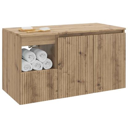 Bathroom Furniture Set 2 pcs Artisan Oak Engineered Wood