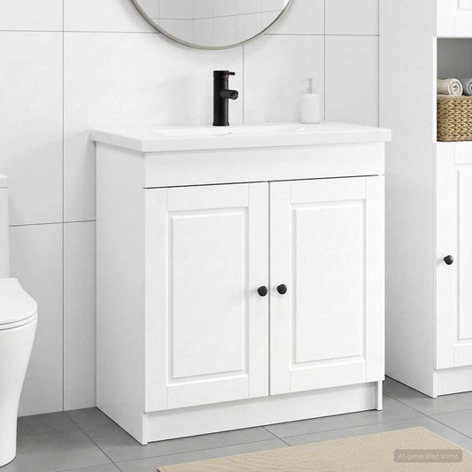 Bathroom Furniture Set White 56 x 37.5 x 81 cm Engineered Wood