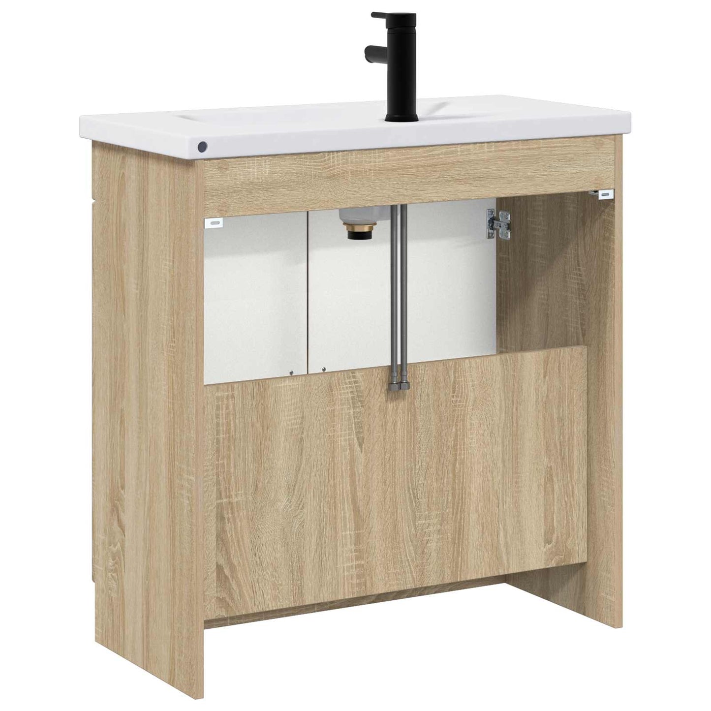 Bathroom Furniture Set Sonoma Oak 56 x 37.5 x 81 cm