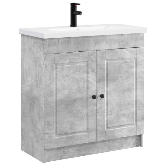 Bathroom Furniture Set Concrete Grey 56 x 37.5 x 81 cm