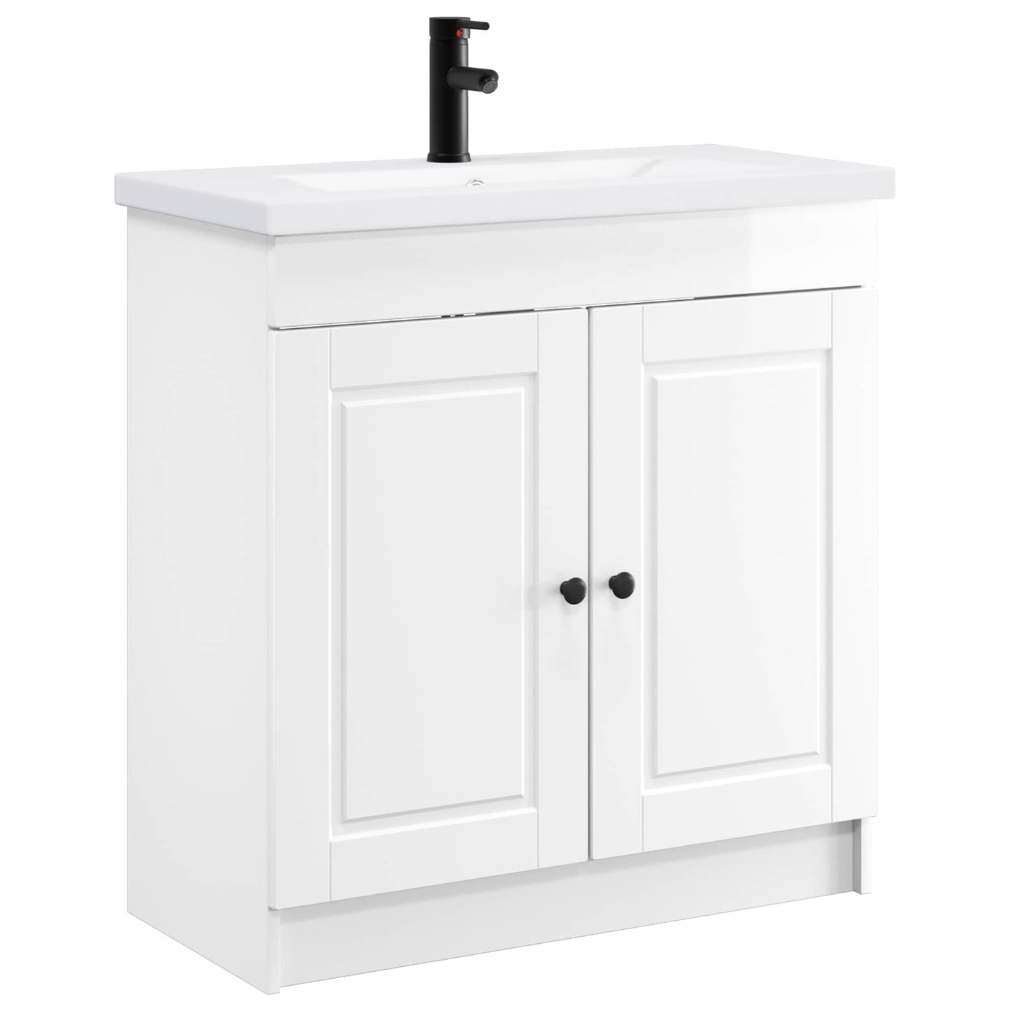 Bathroom Furniture Set High Gloss White 56 x 37.5 x 81 cm