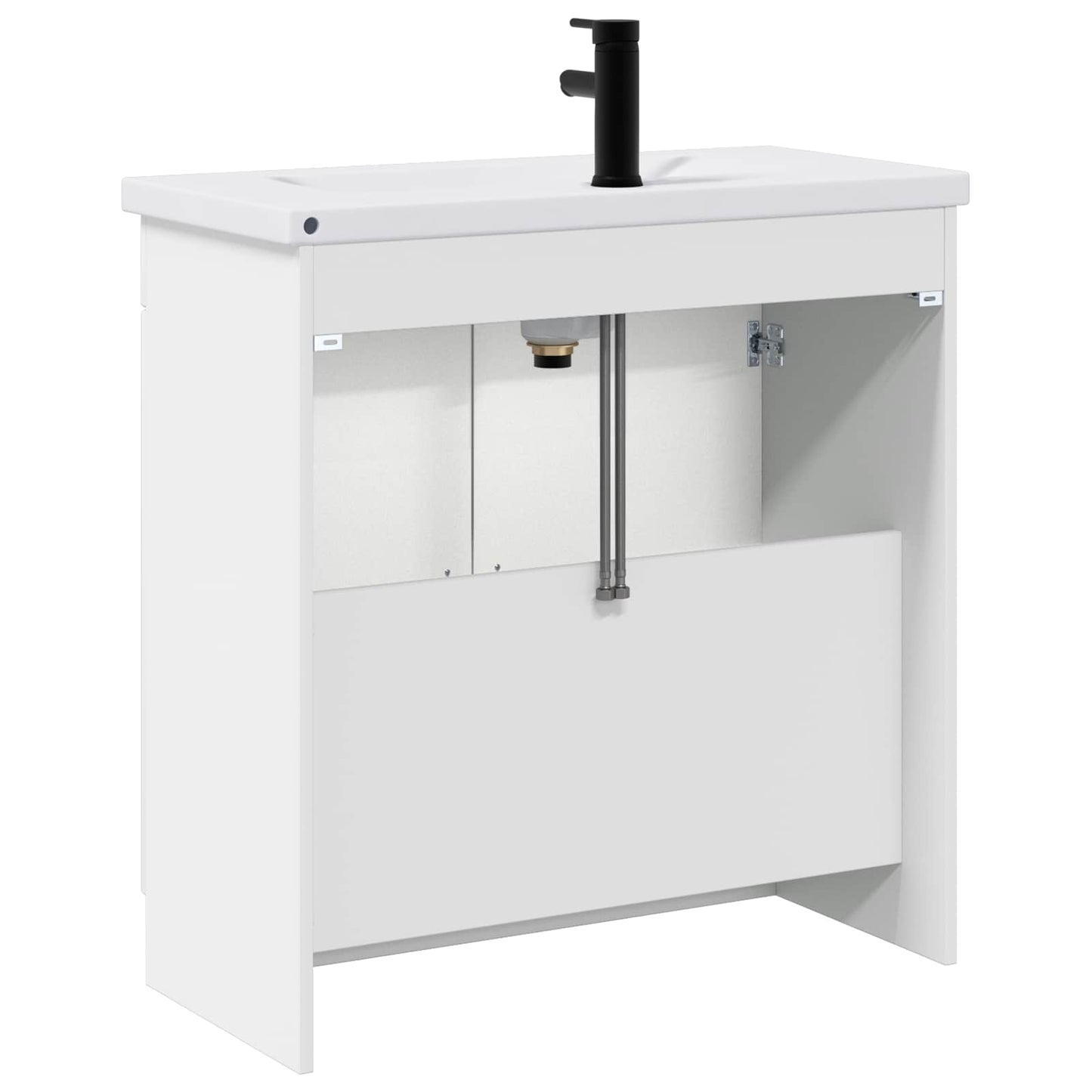 Bathroom Furniture Set High Gloss White 56 x 37.5 x 81 cm
