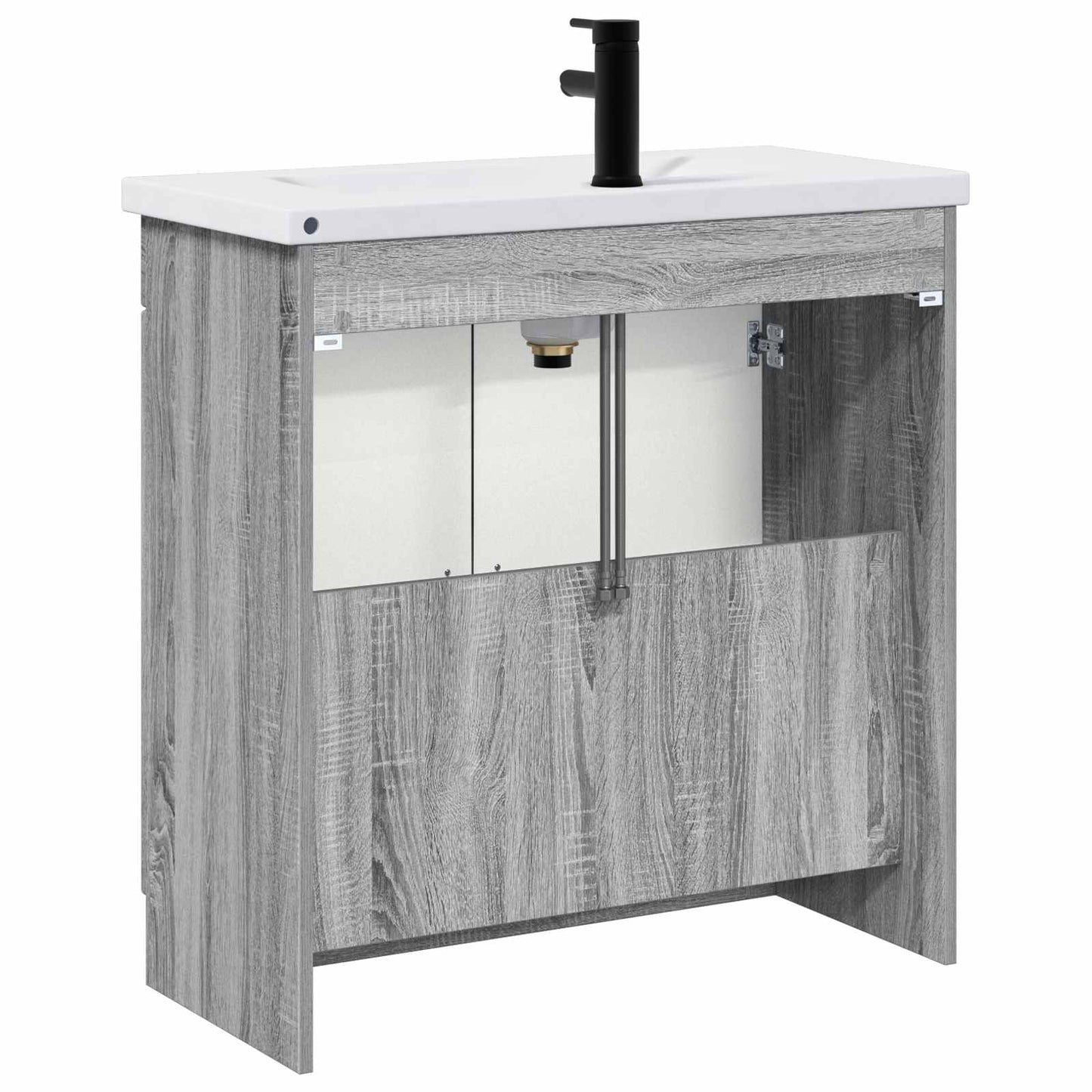 Bathroom Furniture Set Grey Sonoma 56 x 37.5 x 81 cm