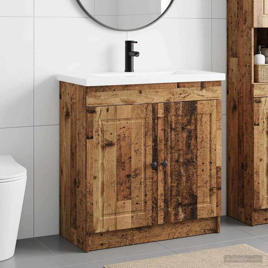 Bathroom Furniture Set Old Wood 56 x 37.5 x 81 cm