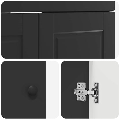Bathroom Furniture Set Black 78.5 x 37.5 x 81 cm
