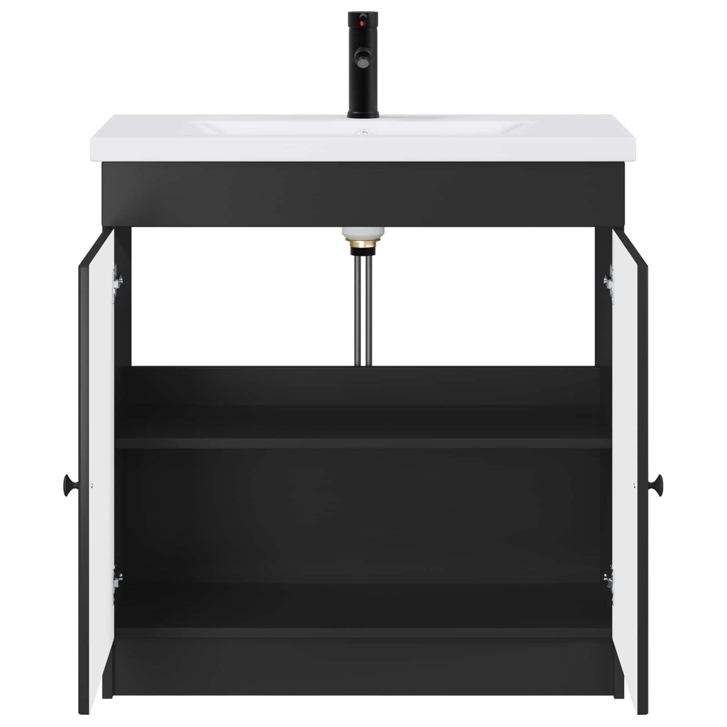 Bathroom Furniture Set Black 78.5 x 37.5 x 81 cm