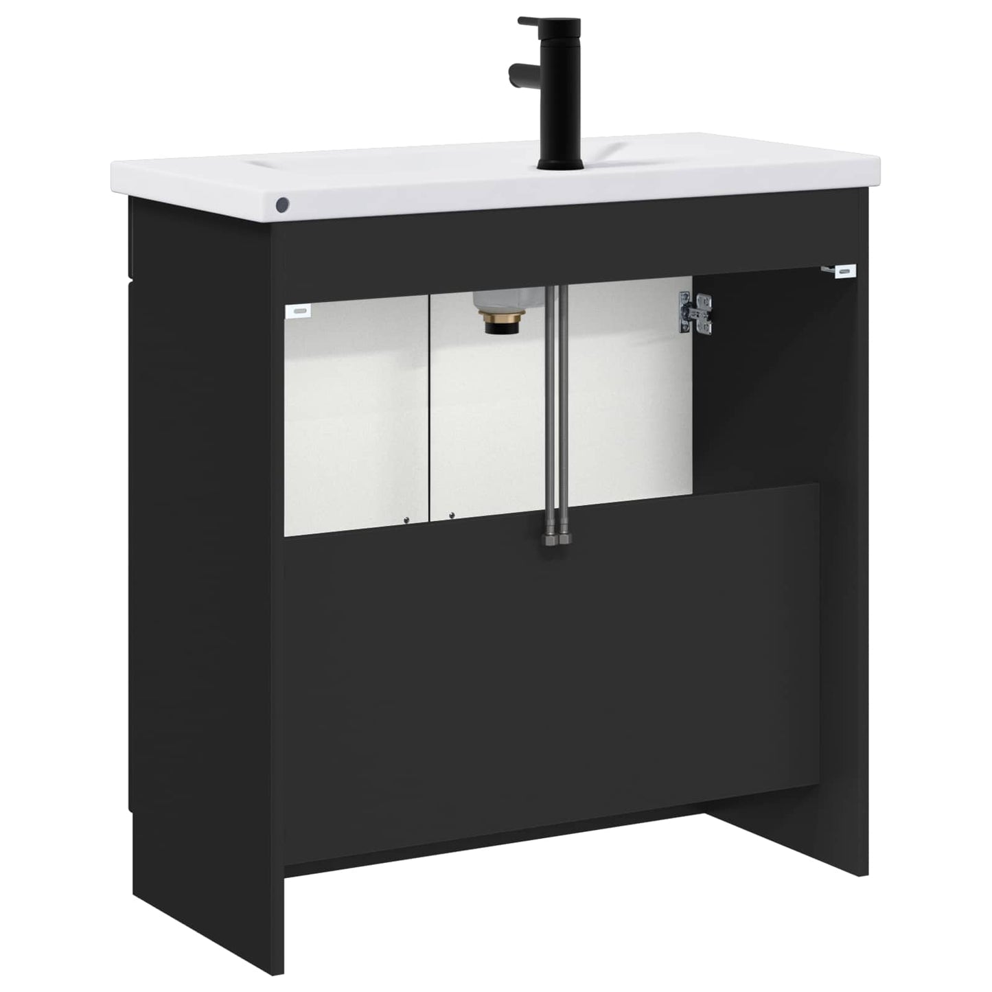 Bathroom Furniture Set Black 78.5 x 37.5 x 81 cm