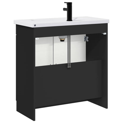 Bathroom Furniture Set Black 78.5 x 37.5 x 81 cm