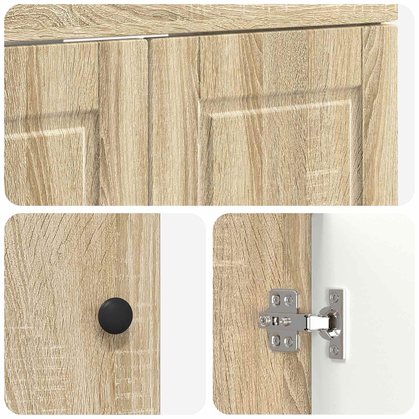 Bathroom Furniture Set Sonoma Oak 78.5 x 37.5 x 81 cm