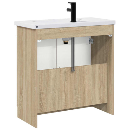 Bathroom Furniture Set Sonoma Oak 78.5 x 37.5 x 81 cm