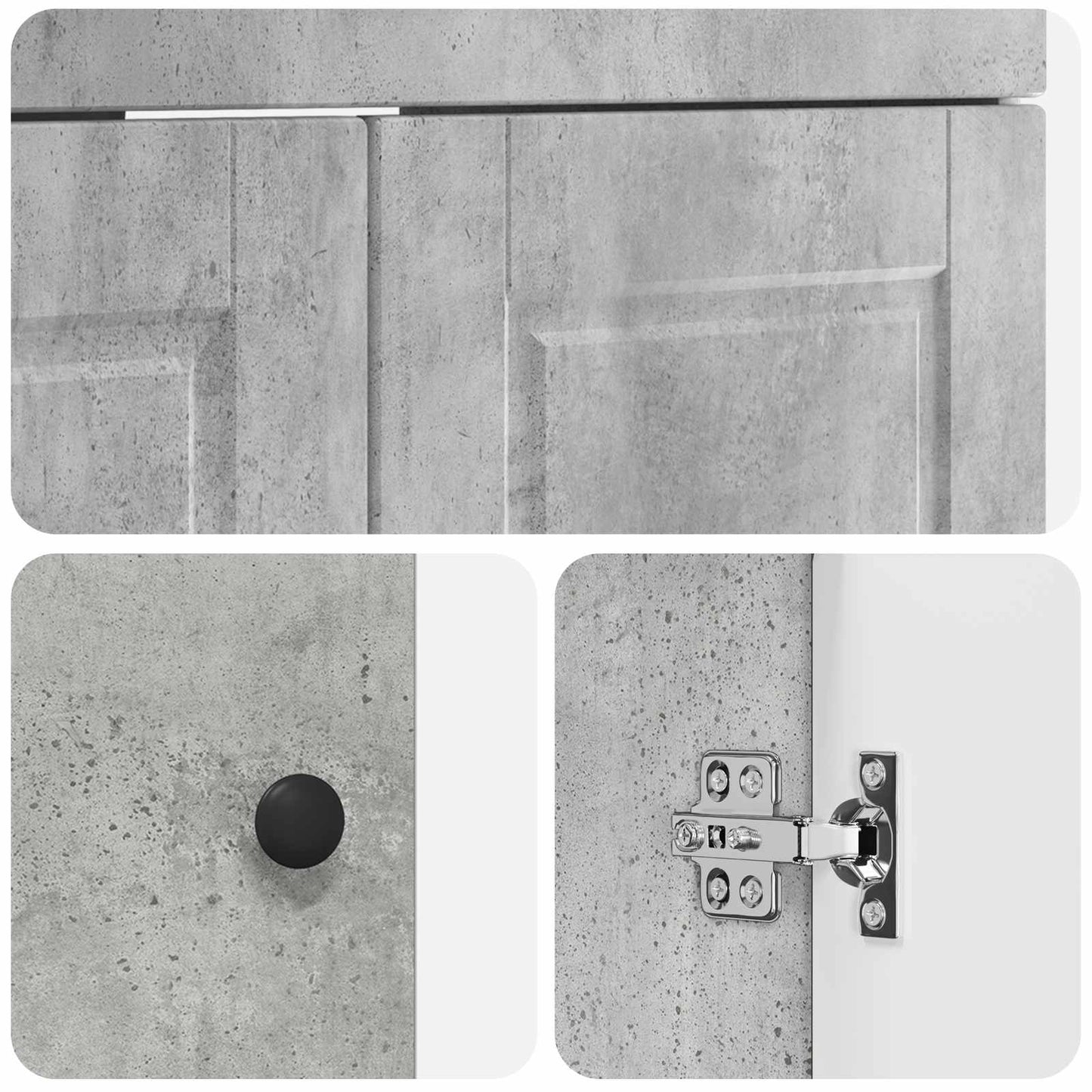 Bathroom Furniture Set Concrete Grey 78.5 x 37.5 x 81 cm