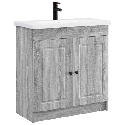Bathroom Furniture Set Grey Sonoma 78.5 x 37.5 x 81 cm