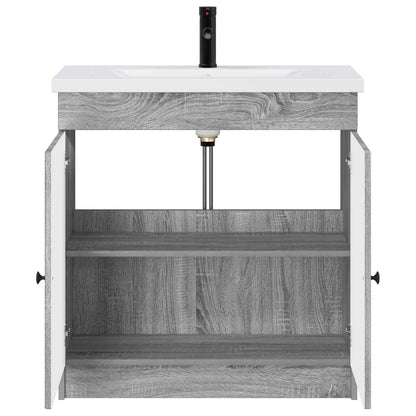 Bathroom Furniture Set Grey Sonoma 78.5 x 37.5 x 81 cm