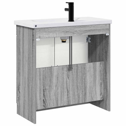 Bathroom Furniture Set Grey Sonoma 78.5 x 37.5 x 81 cm
