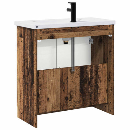 Bathroom Furniture Set Old Wood 78.5 x 37.5 x 81 cm