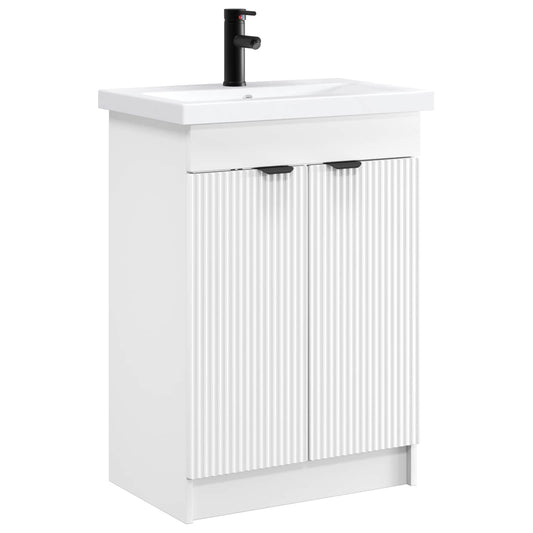 Bathroom Furniture Set White 56 x 37.5 x 81 cm Engineered Wood