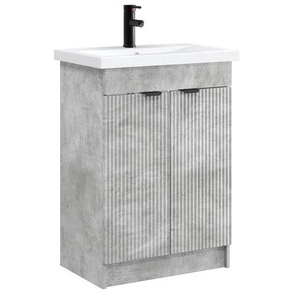 Bathroom Furniture Set Concrete Grey 56 x 37.5 x 81 cm