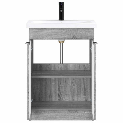 Bathroom Furniture Set Grey Sonoma 56 x 37.5 x 81 cm