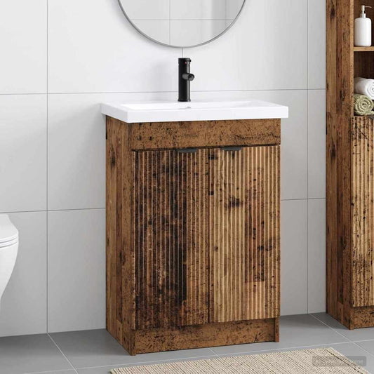 Bathroom Furniture Set Old Wood 56 x 37.5 x 81 cm