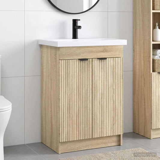 Bathroom Furniture Set Sonoma Oak 78.5 x 37.5 x 81 cm