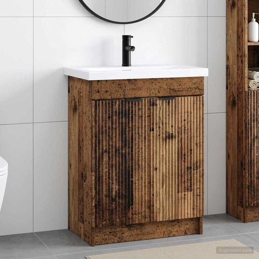 Bathroom Furniture Set Old Wood 78.5 x 37.5 x 81 cm