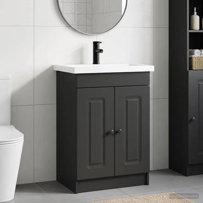 Bathroom Furniture Set Black 56 x 37.5 x 81 cm Engineered Wood