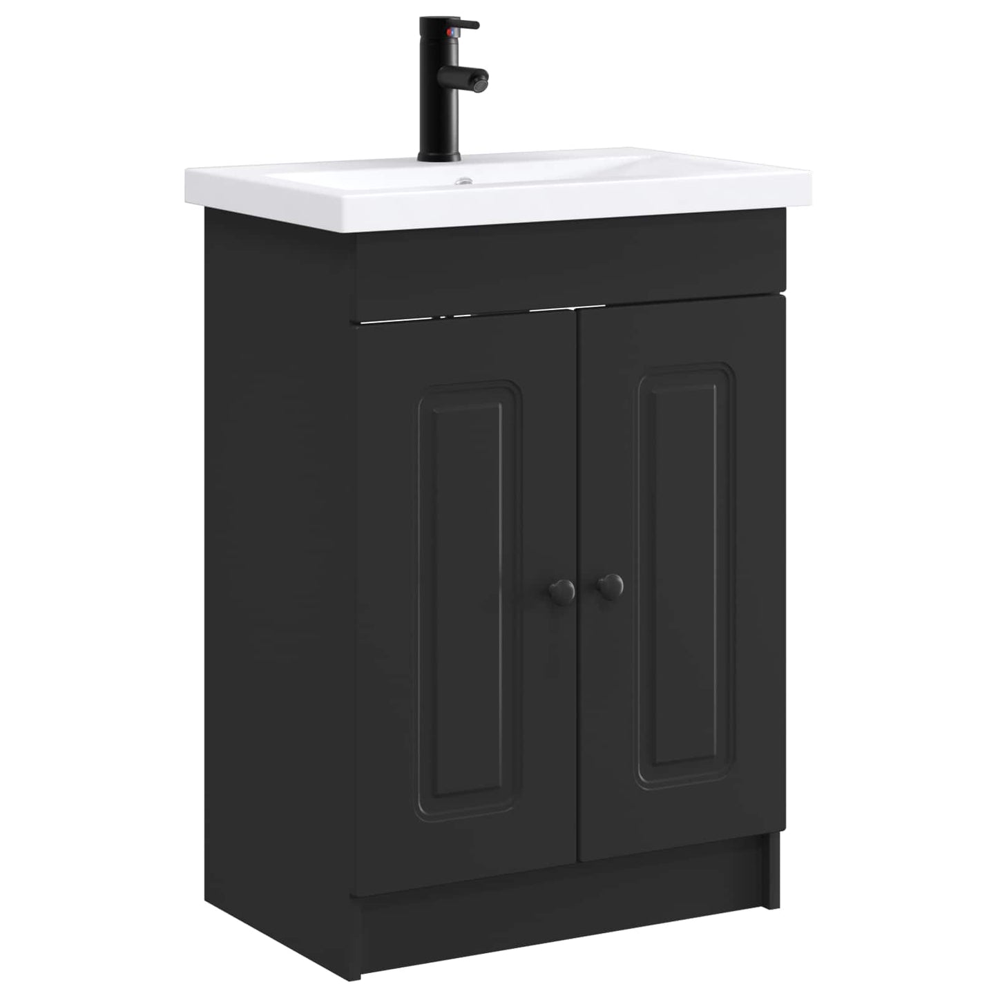 Bathroom Furniture Set Black 56 x 37.5 x 81 cm Engineered Wood