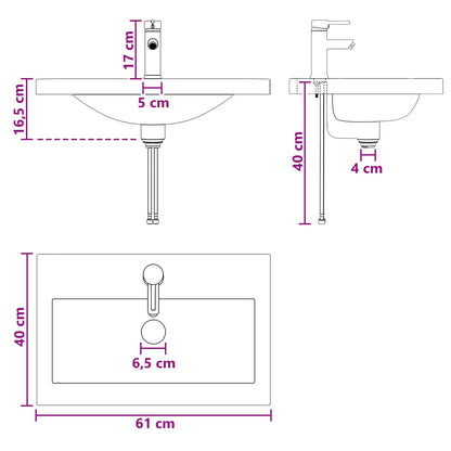 Bathroom Furniture Set Sonoma Oak 56 x 37.5 x 81 cm