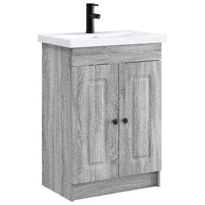 Bathroom Furniture Set Grey Sonoma 56 x 37.5 x 81 cm