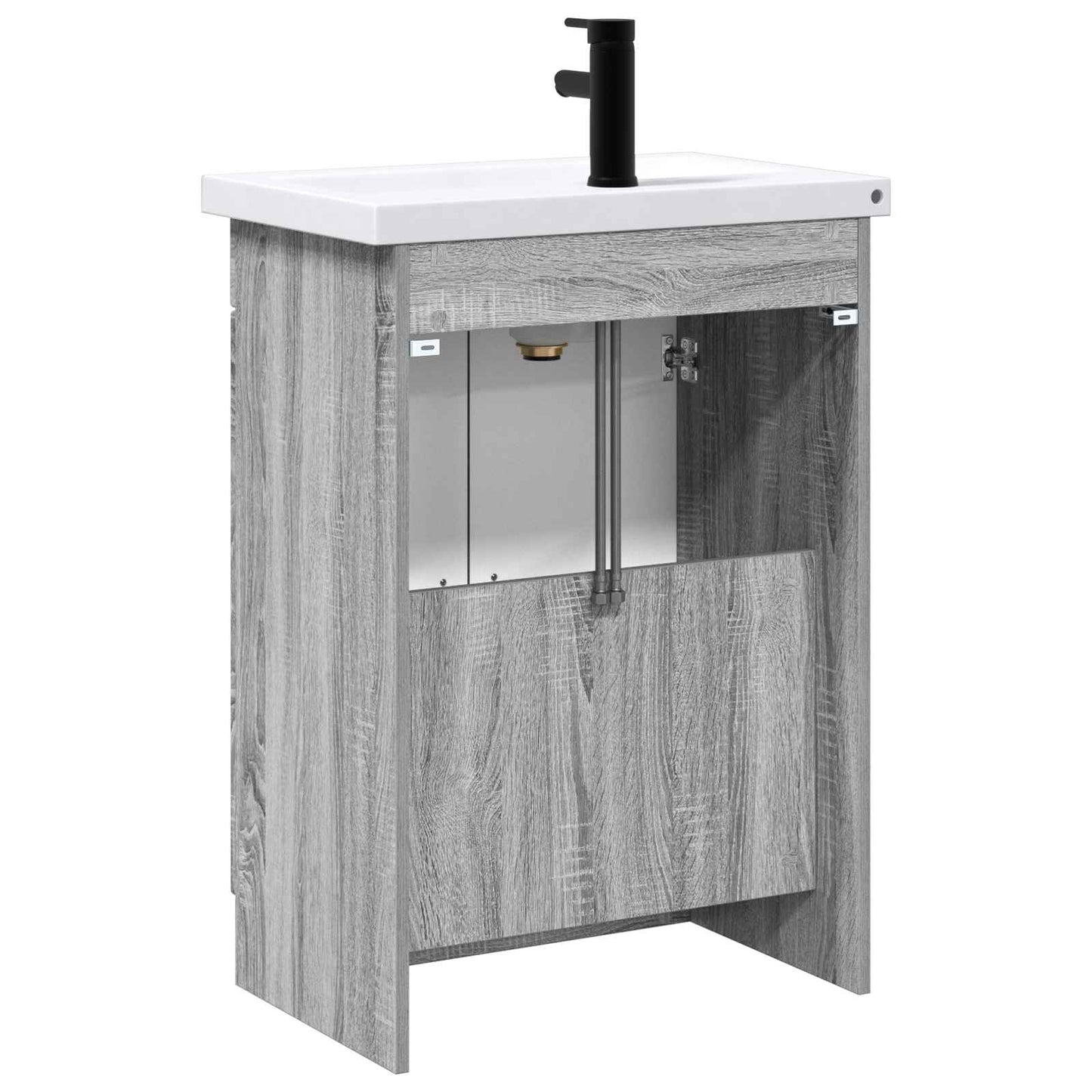 Bathroom Furniture Set Grey Sonoma 56 x 37.5 x 81 cm