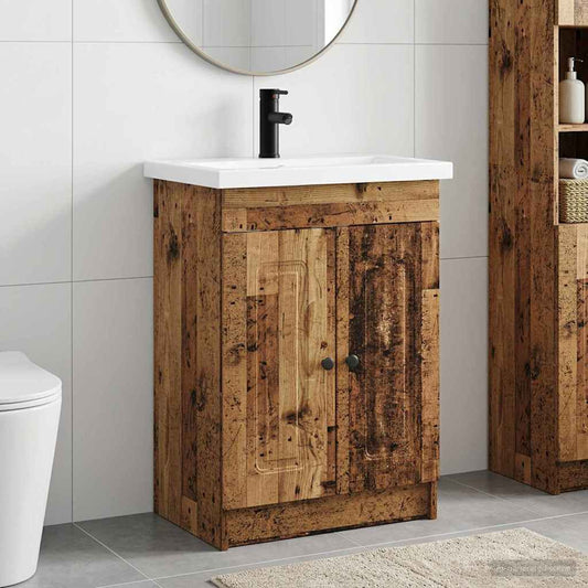Bathroom Furniture Set Old Wood 56 x 37.5 x 81 cm