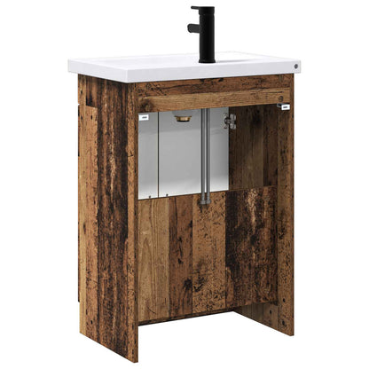 Bathroom Furniture Set Old Wood 56 x 37.5 x 81 cm