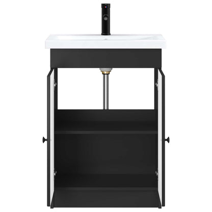 Bathroom Furniture Set Black 78.5 x 37.5 x 81 cm
