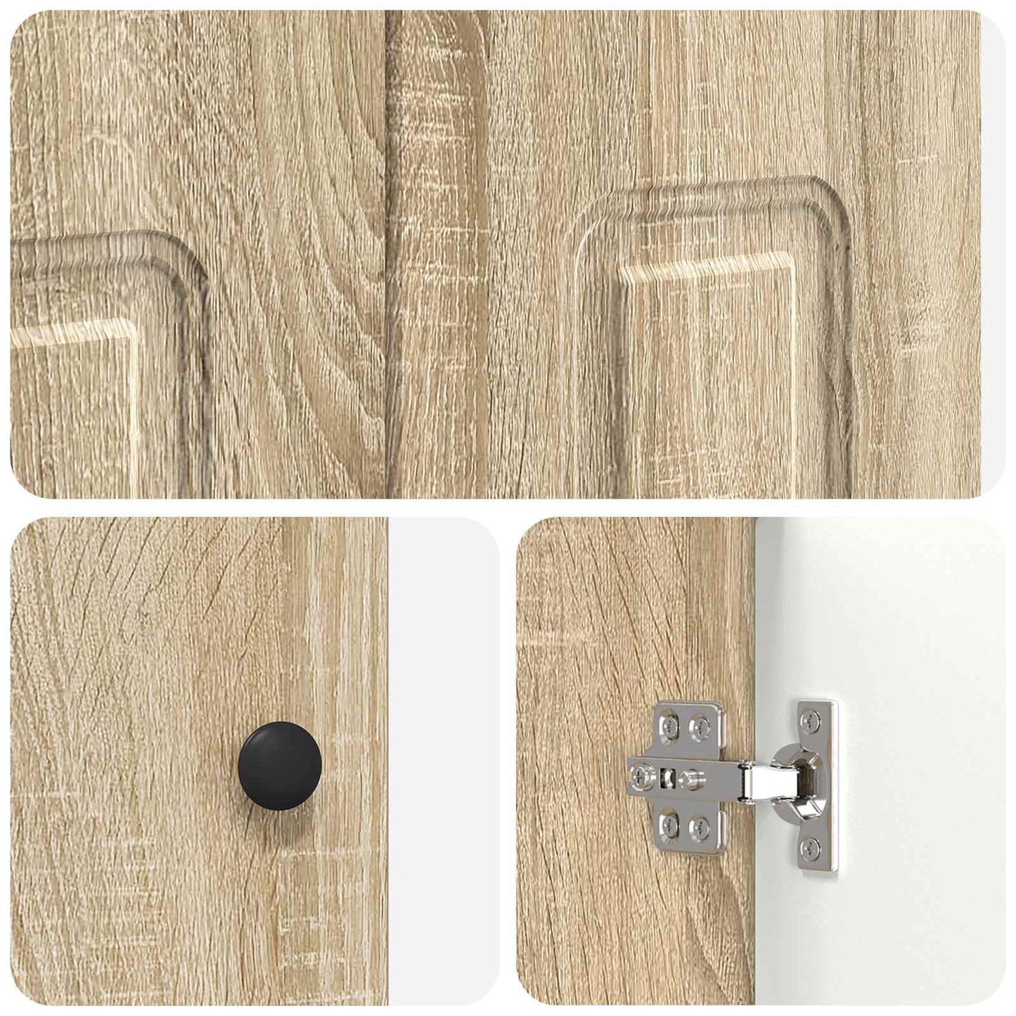 Bathroom Furniture Set Sonoma Oak 78.5 x 37.5 x 81 cm