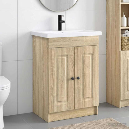 Bathroom Furniture Set Sonoma Oak 78.5 x 37.5 x 81 cm