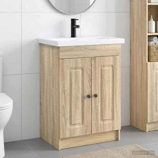 Bathroom Furniture Set Sonoma Oak 78.5 x 37.5 x 81 cm