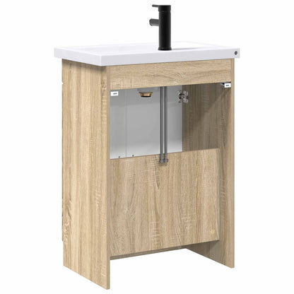 Bathroom Furniture Set Sonoma Oak 78.5 x 37.5 x 81 cm