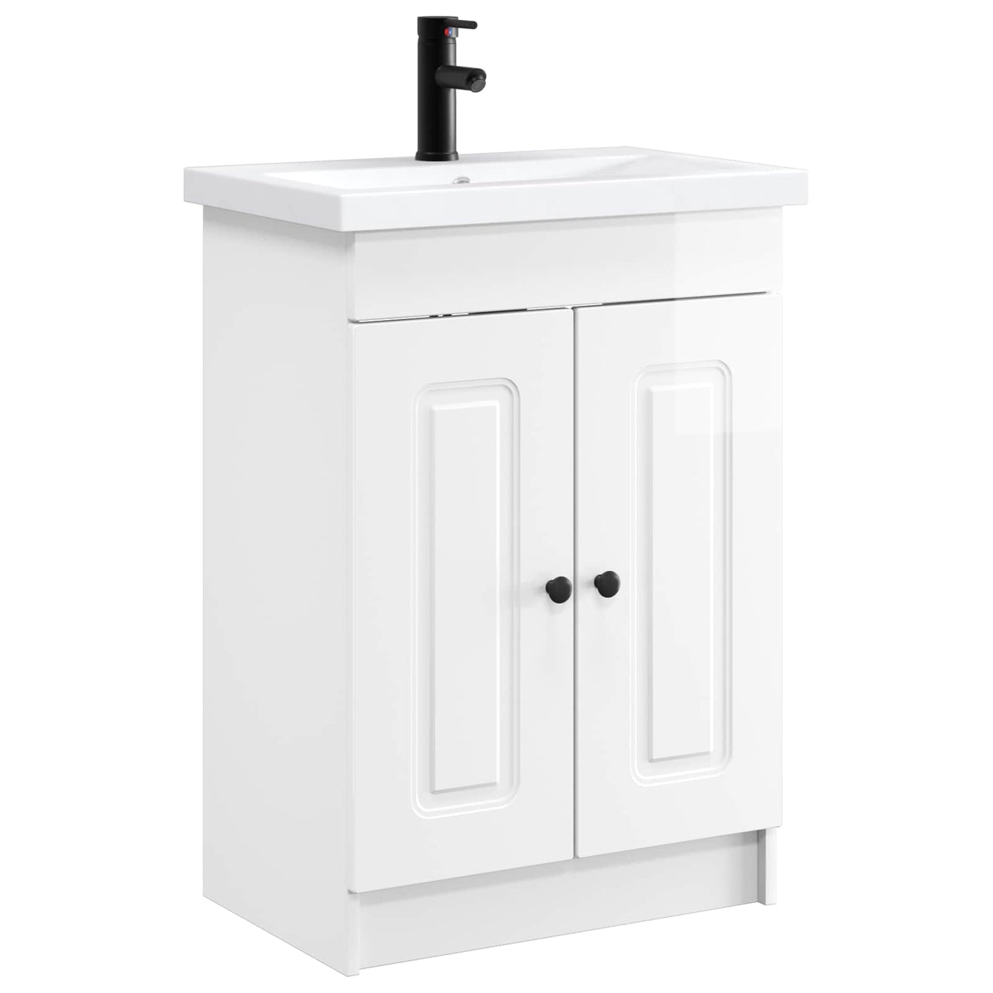 Bathroom Furniture Set High Gloss White 78.5 x 37.5 x 81 cm